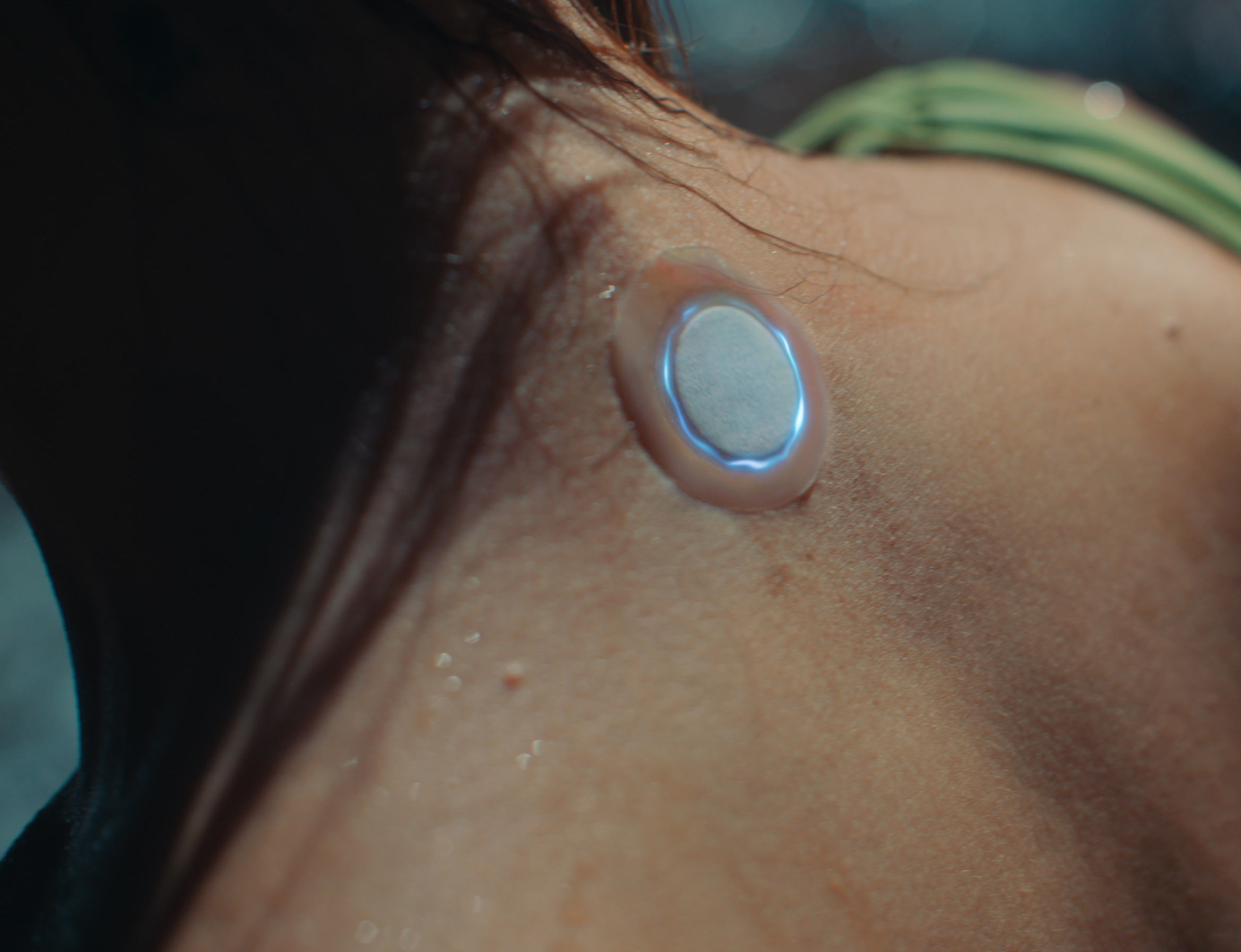 LifeWave X39 patch worn on skin — phototherapy in action